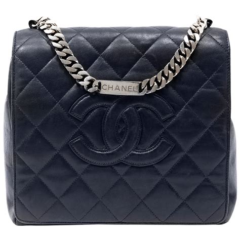 chanel navy gold corner details chain strap|Chanel Chain Strap .